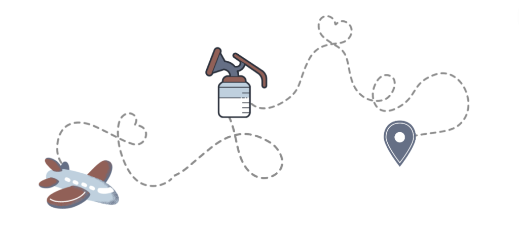 Flying with breastmilk - airline route with breast pump image