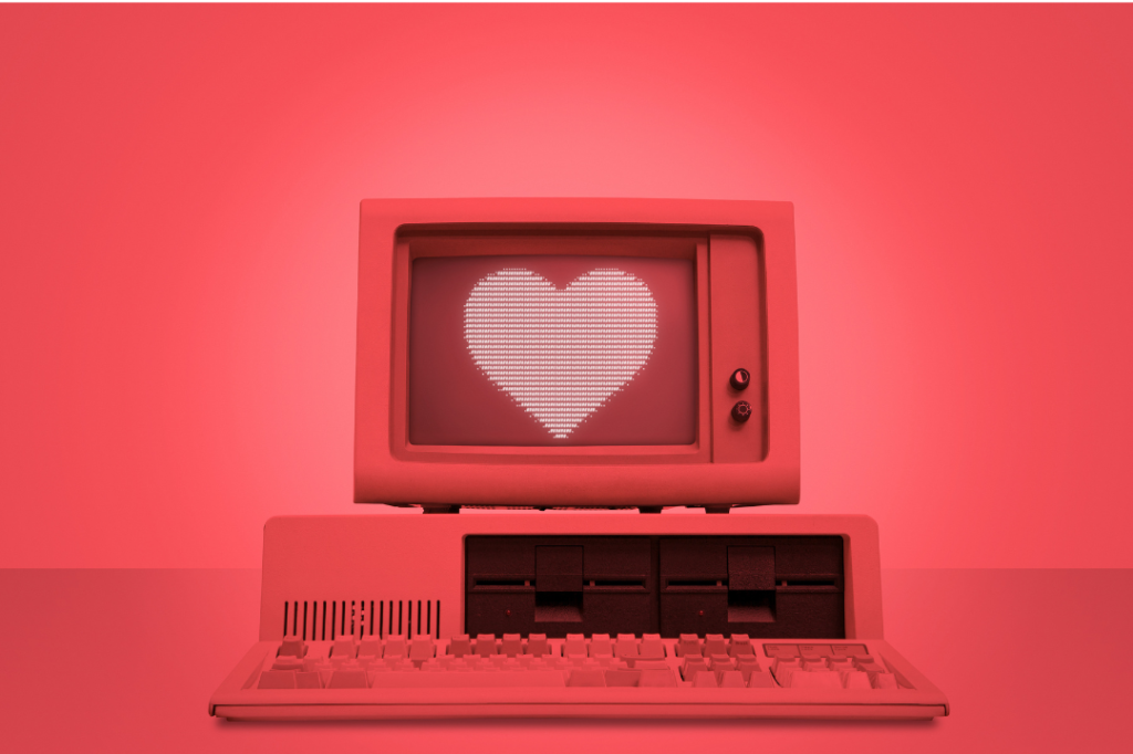 Love isn't all you need: computer with a heart image