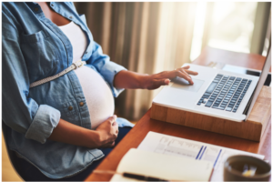 woman preparing for maternity leave